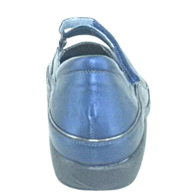 Matai - Mary-Jane Orthotic-friendly Shoe back view in Polar Sea | The Bower Tasmania