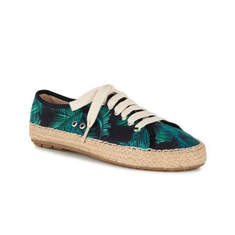 Emu Agonis Espadrille Sneaker with black palm design | The Bower Tasmania