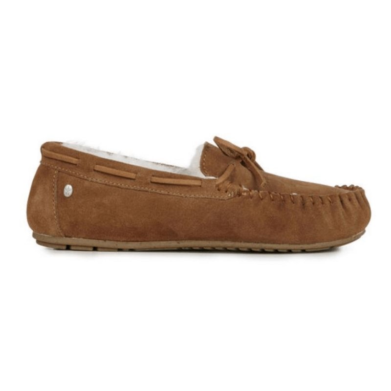 Amity in Chestnut | Sheepskin Moccasin Slippers | The Bower Tasmania