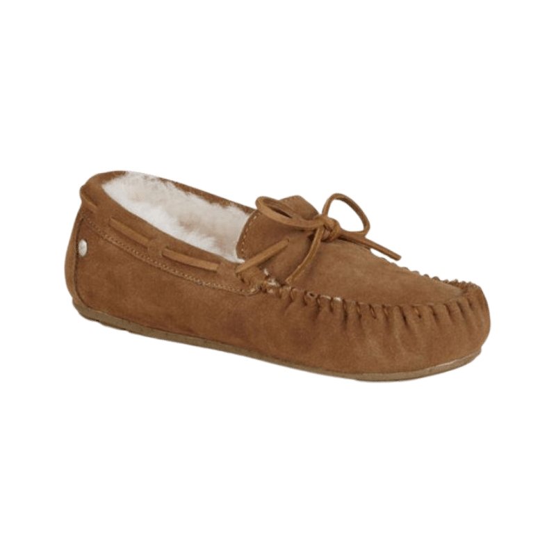 Amity in Chestnut | Sheepskin Moccasin Slippers | The Bower Tasmania