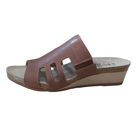 Naot Carriage slip on wedge sandal in Mocha Rose | The Bower Tasmania