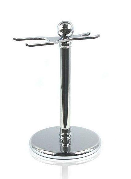 Chrome Shaving Brush & Safety Razor Stand - The Bower Tasmania