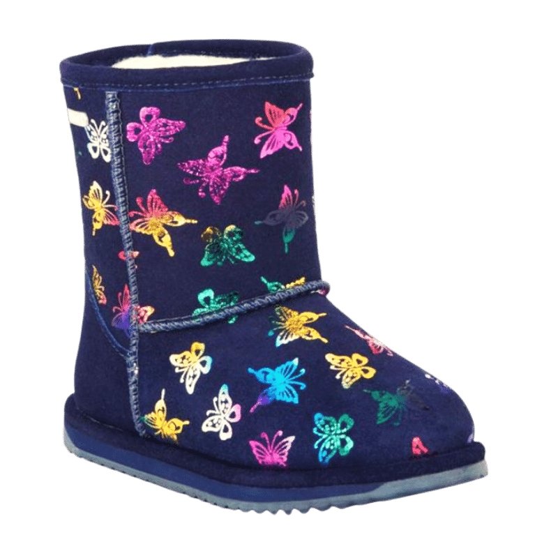 Emu Australia Flutter Brumby - Kids Waterproof Sheepskin Boot in midnight | The Bower Tasmania