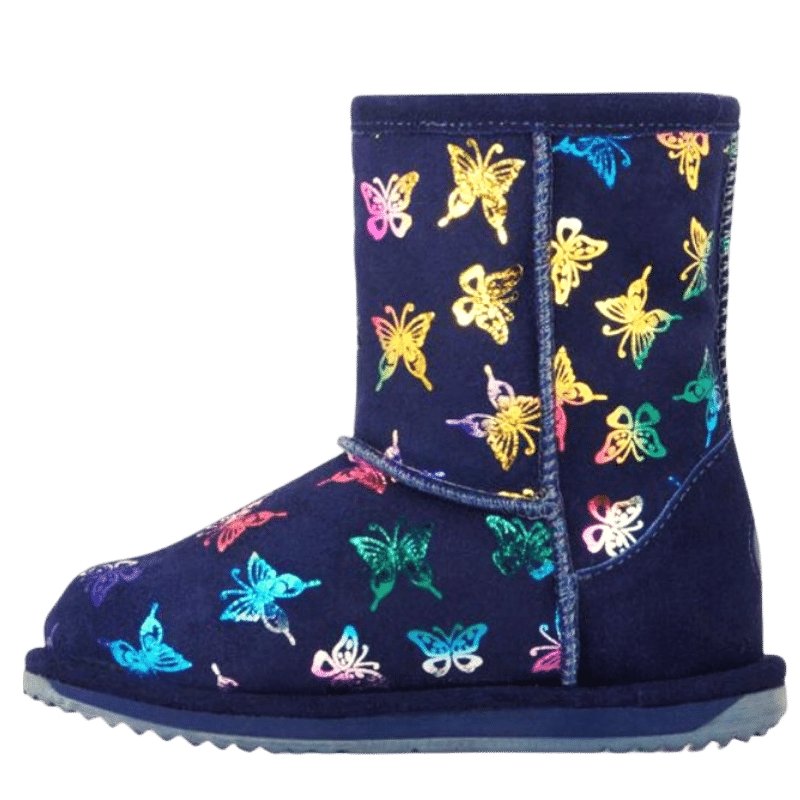 Emu Australia Flutter Brumby - Kids Waterproof Sheepskin Boot in midnight | The Bower Tasmania