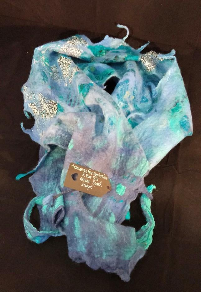 Handcrafted Tasmania Merino & Silk Scarf - The Bower Tasmania