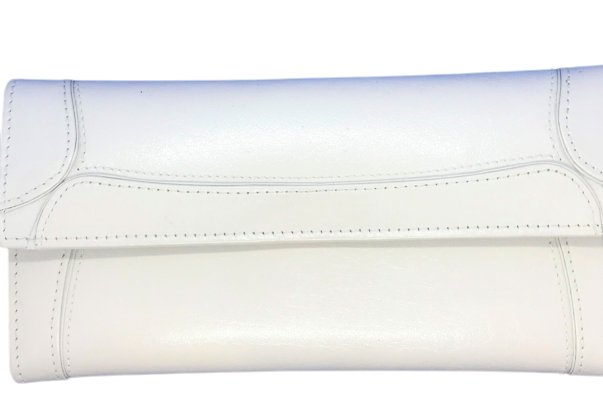 Oran Leather White Wallet - The Bower Tasmania
