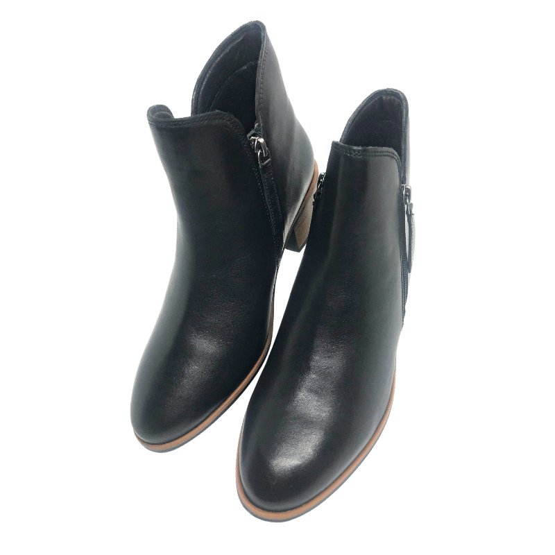Oxley | Women's Black Leather Ankle Boots - The Bower Tasmania