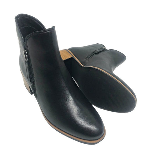 Oxley | Women's Black Leather Ankle Boots - The Bower Tasmania