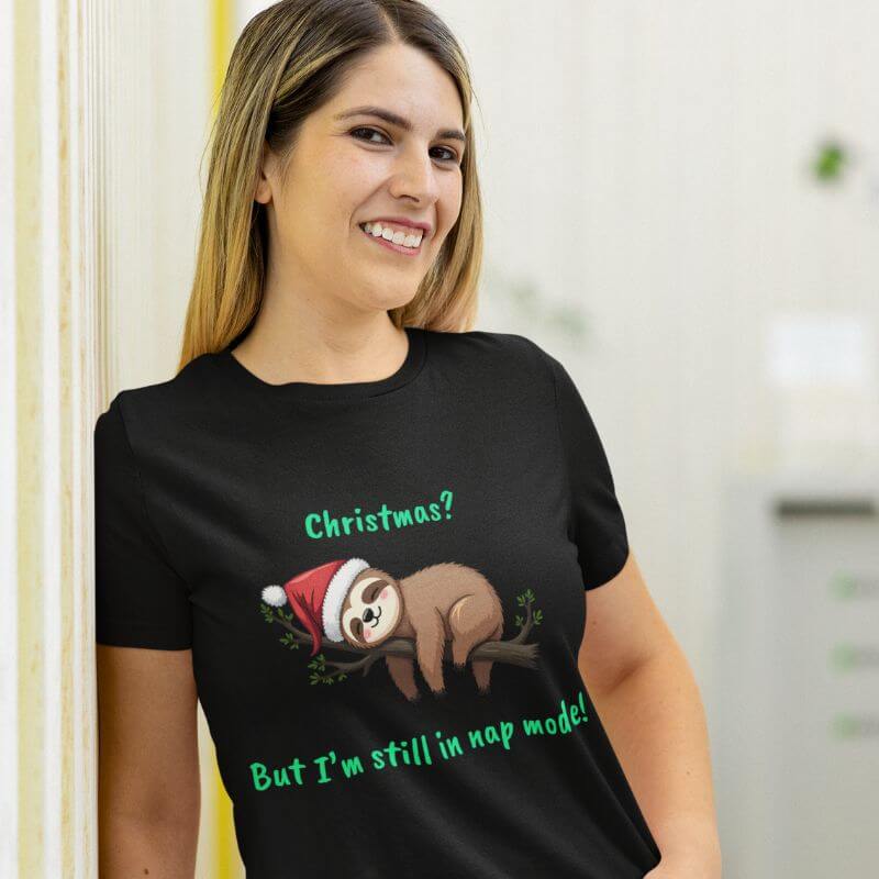 Christmas T-Shirt | Sloth - The Bower Tasmania