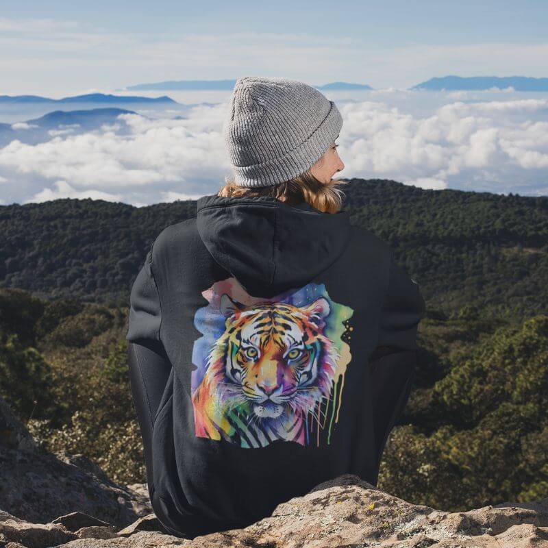 Tiger Hoodie | Vivid Majesty - The Bower Tasmania