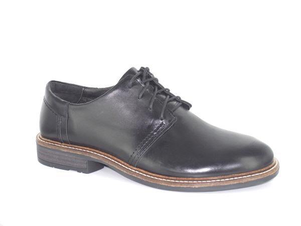 Naot Chief is an adjustable orthotic-friendly lace up men's shoe in black madras | The Bower Tasmania