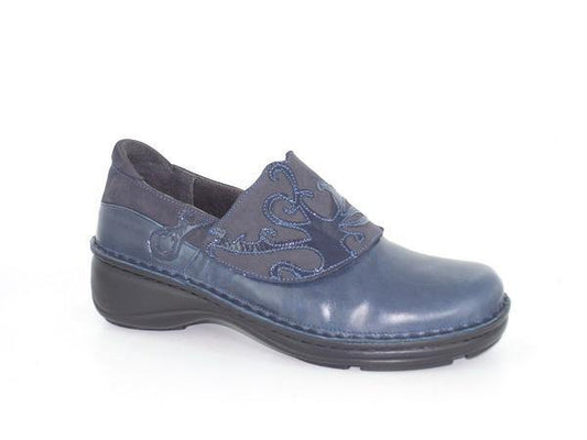 Naot Edelina, flat women's slip on shoe in blue | The Bower Tasmania