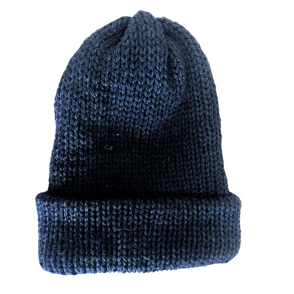 Handmade Double Layered Black Beanie | Skeiny - Use it as a Beanie or pull apart for a scarf