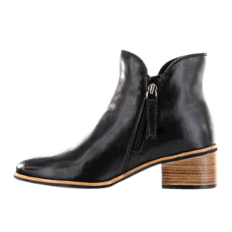 Oxley | Women's Black Leather Ankle Boots - The Bower Tasmania