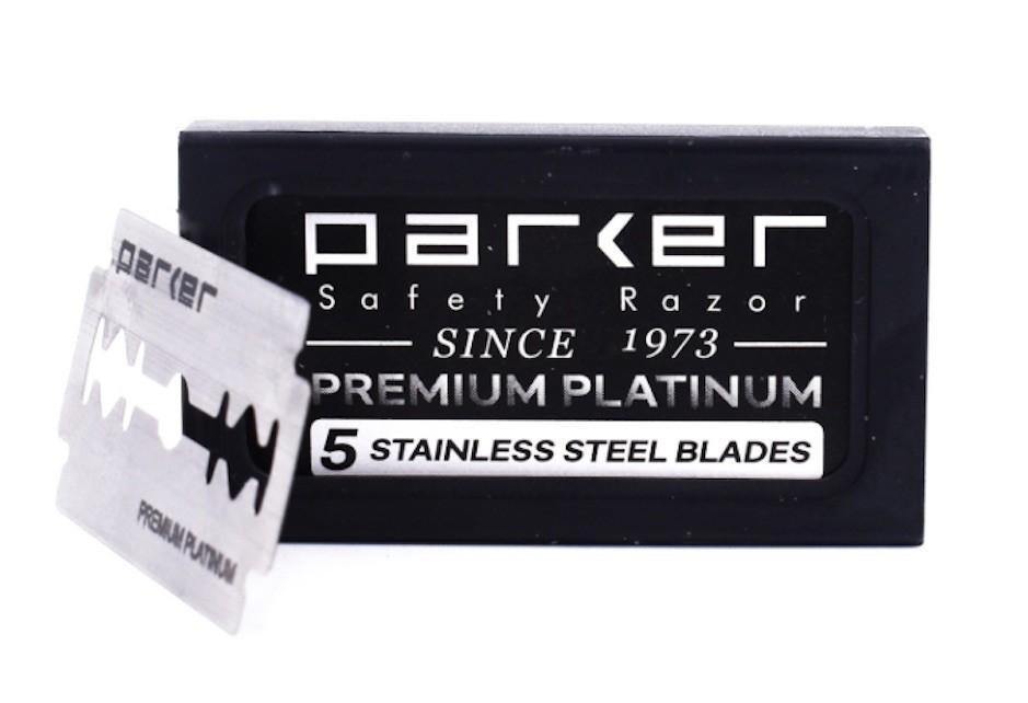 Parker Premium Platinum Double Edge Safety Razor Blades - 5 pack - The Bower Tasmania